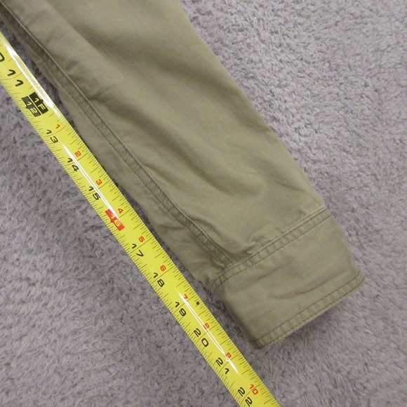 Abercrombie & Fitch Womens Military Jacket size L Packable Hood Green - Picture 11 of 12